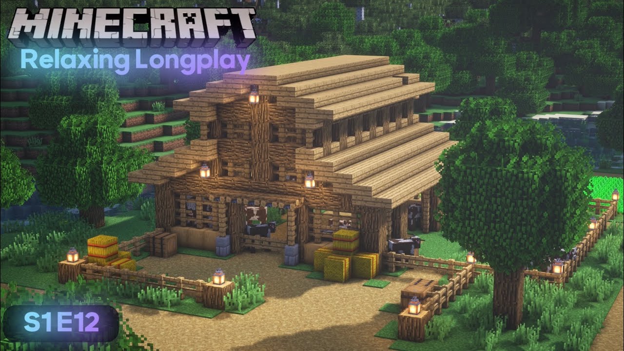 Making A Cow Barn - Minecraft Relaxing Longplay (No Commentary) S1 E12 ...