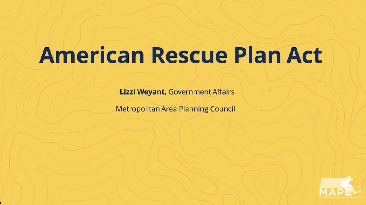 American Rescue Plan Act (ARPA) Presentation YouTube