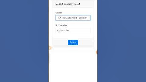 Magadh University Part 2 Result #magadhuniversity #result