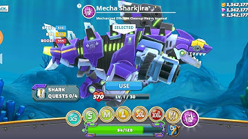 Hungry Shark World| Mecha Sharkjira Gameplay Part 2