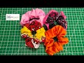 How to make SCRUNCHIES from leftover fabrics.
