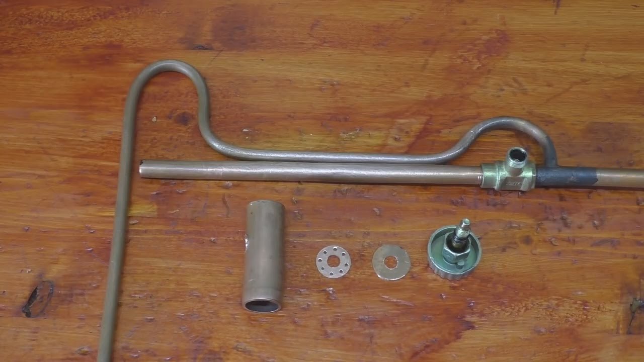 How to make a gas burner on gasoline Gasoline burner YouTube