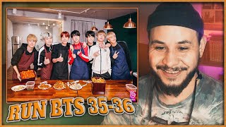 RUN BTS - 35-36 Эпизод 😀БТС ГОТОВЯТ КИМЧИ😀 РЕАКЦИЯ