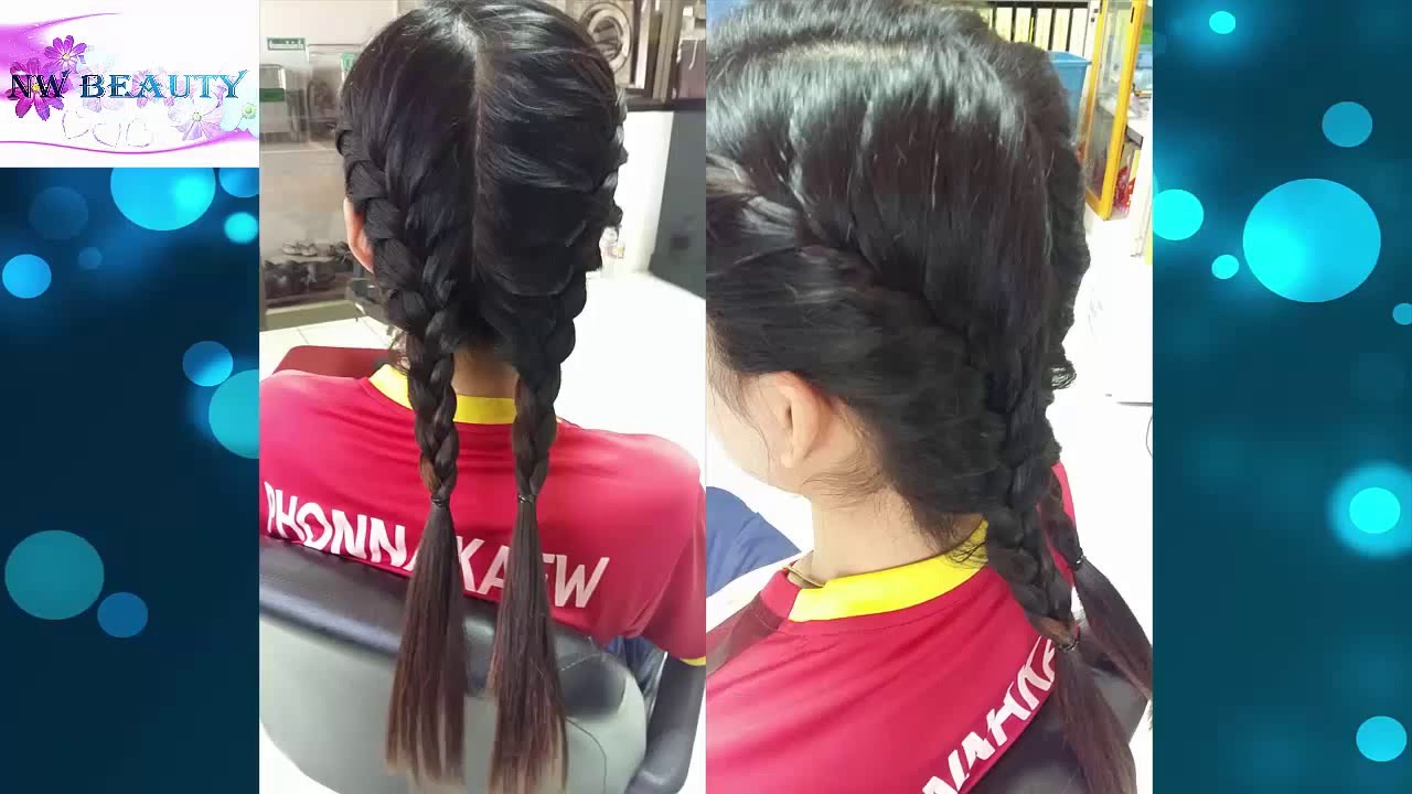 เปียผมง่ายๆทรงง่ายๆสวยๆน่ารักๆ Pretty and Easy Braid tutorial