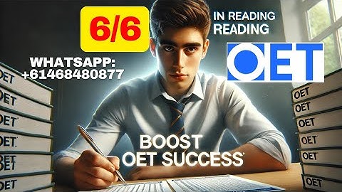 Master OET Reading Part B | Get 6/6 & Boost Your OET Exam Success! [2024 Update] #oet #ucan