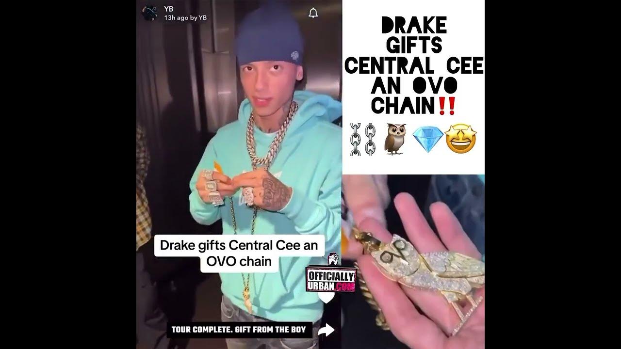 Drake gifts Central Cee an OVO chain💎🦉 Is Central Cee officially OVO? #rap #music #london #drake