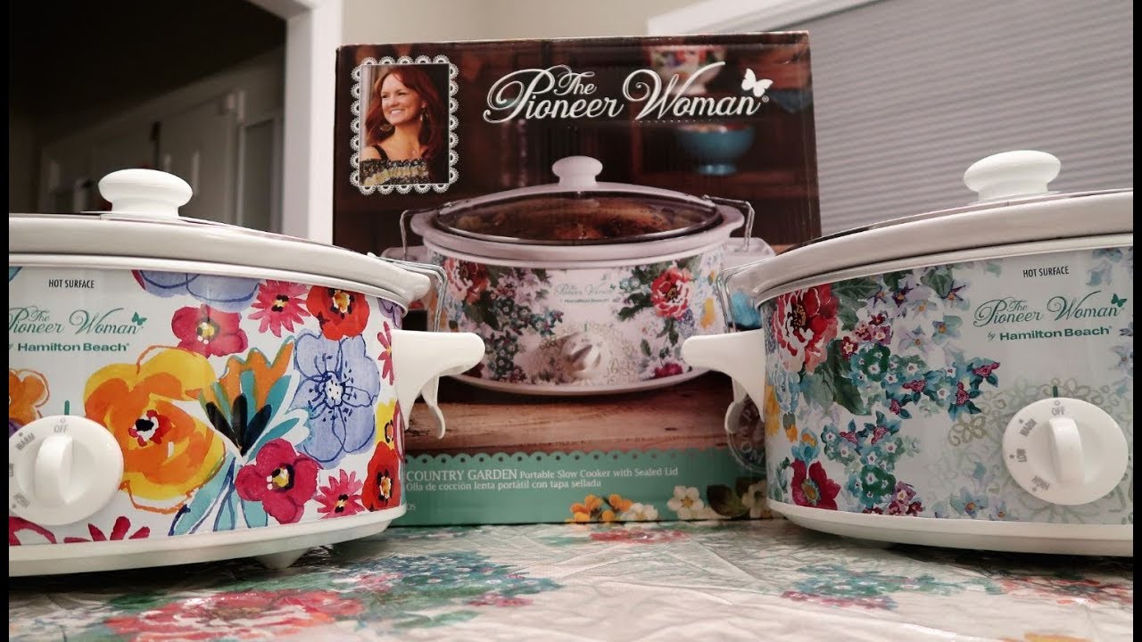 The Pioneer Woman 6-Quart Portable Slow Cooker Crock Pot, Floral Design