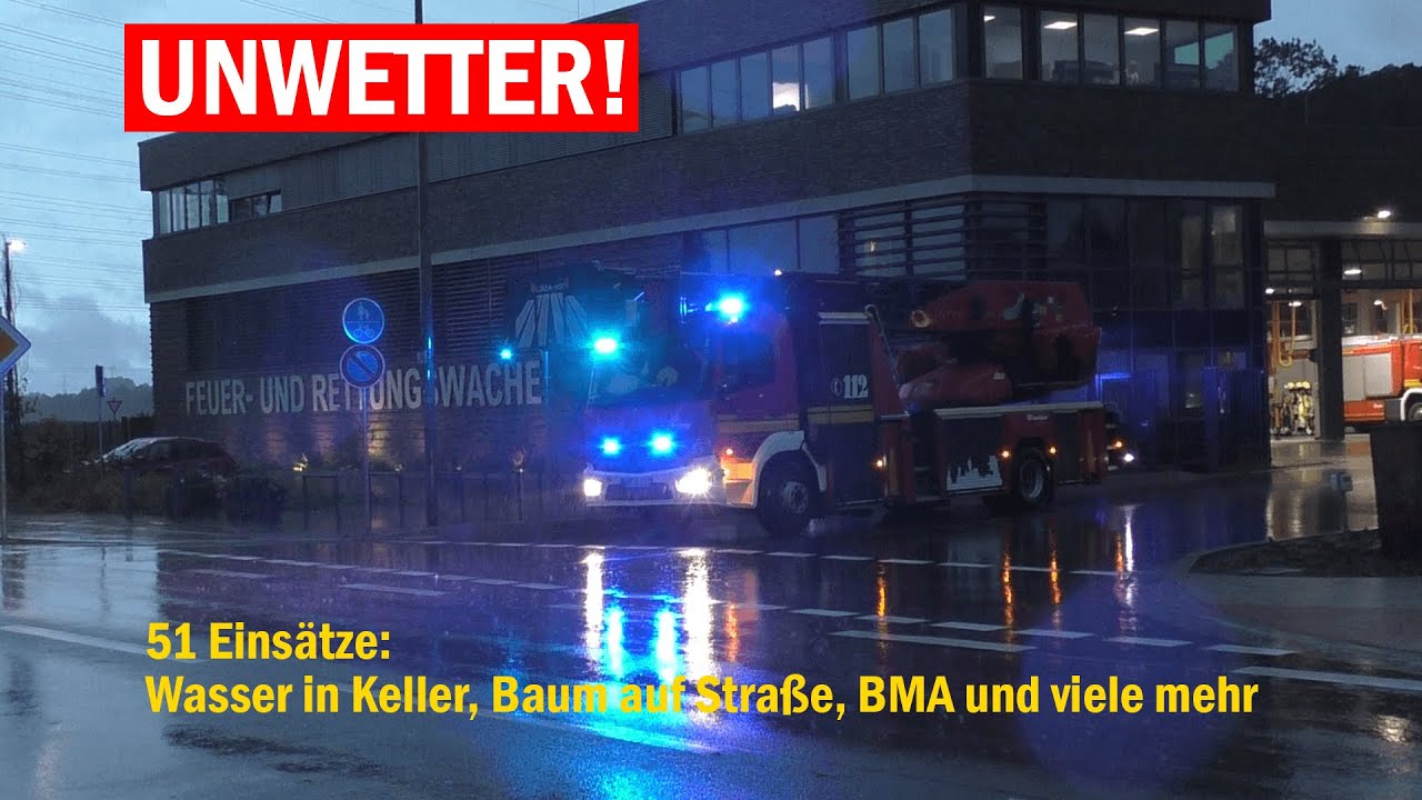 [51 Einsätze] Unwetterlage beschäftigt die Feuerwehr Gronau