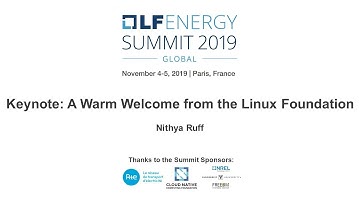 LF Energy Global Summit 2019 - Keynote: A Warm Welcome from the Linux Foundation - Nithya Ruff