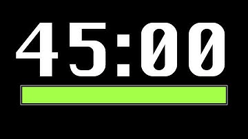 45 Minute Timer [ Progress Bar ] - 4K 60 FPS