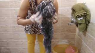 Dunking Hair wash in a Bucket 