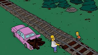 Homero y Bart roban madera del ferrocarril Los simpson capitulos completos en español latino