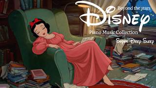 Rainy Book Cabin Disney Piano for Peaceful Sleep | Snow White Dreaming in Her Cozy Chair 📚