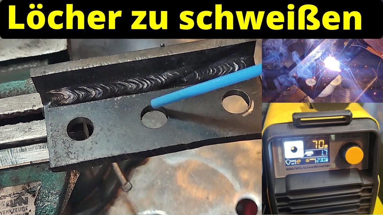 Löcher mit Stabelektrode zu schweißen YouTube