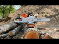 #894 ONE BATTERY? How much wood can you REALLY cut with Stihl MS 220C Chainsaw