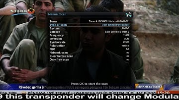 STN Instruction video Sterk for receiver B rescan Modulation Change on Eutelsat 8 West B to DVB-S2