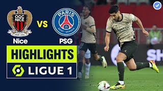 Highlights Nice vs PSG | Đôi công hấp dẫn - Trừng phạt sai lầm - Thẻ đỏ nghiệt ngã