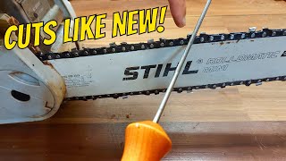 How to Sharpen Your Chainsaw So It Cuts Like NEW!