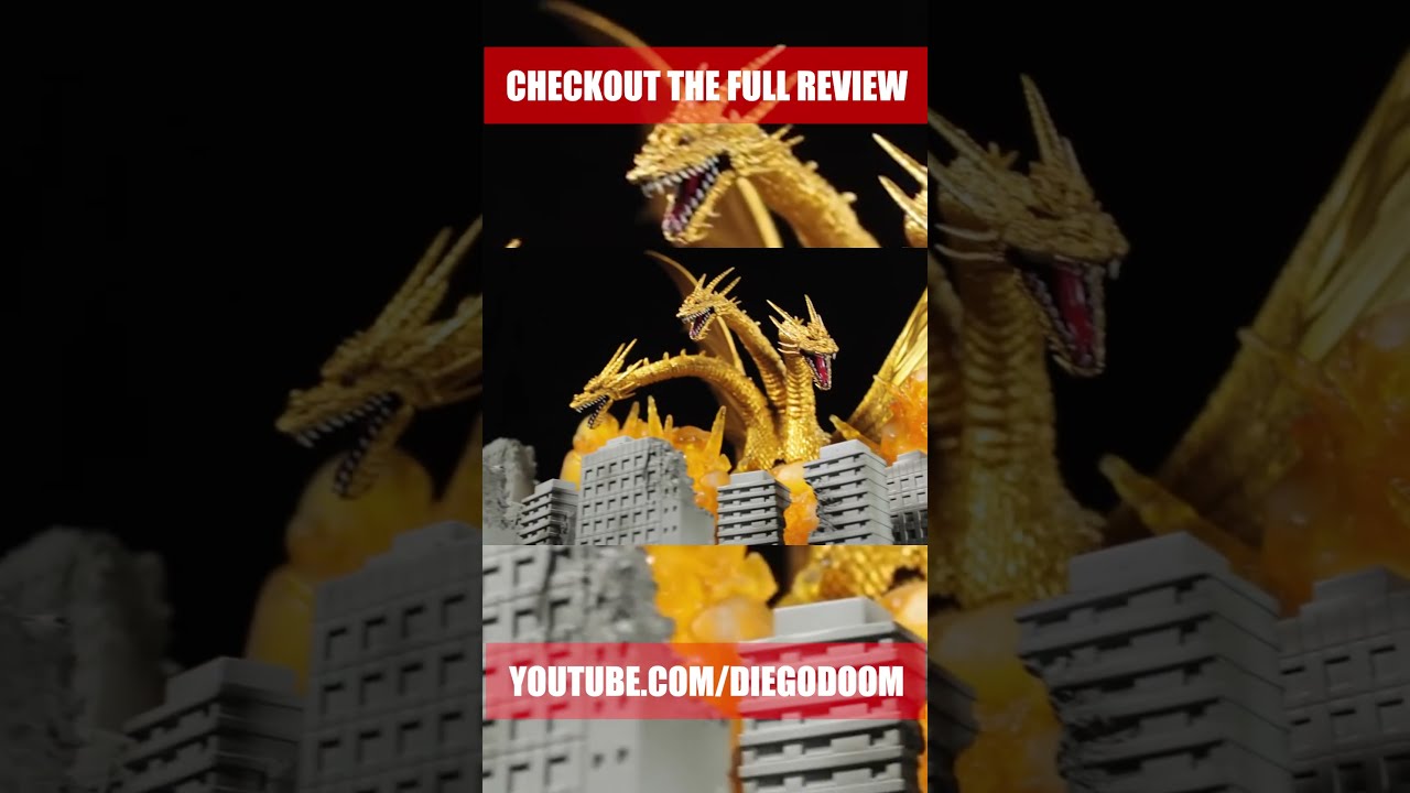 The ジャイアント・ガンマスター ゴールドレア Grand Gold Fashioned + Bandai Grand King Ghidorah Review
