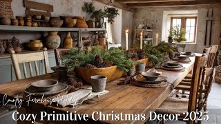 Primitive Christmas 2025 Decor Ideas | Cozy Old-Fashioned Farmhouse Holiday Home Tour