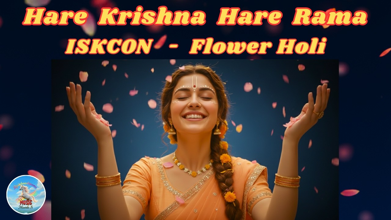 Hare Krishna Hare Rama🌸ISKCON Flower Holi🌸Holi Festival🌸Flower Holi & Maha‑mantra Chanting#krishna