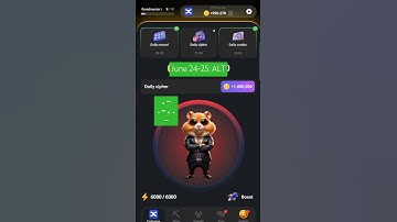 June 24-25. Daily cipher Hamster kombat telegram bot #hamsterkombat #dailycipher code