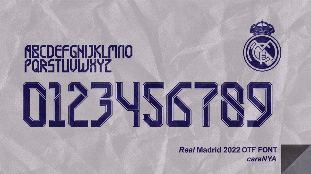 Free font Real Madrid 2022 | Football Font by caranya  | how to edit in coreldraw | Contour tooll