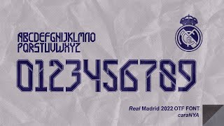 Free font Real Madrid 2022 | Football Font by caranya  | how to edit in coreldraw | Contour tooll