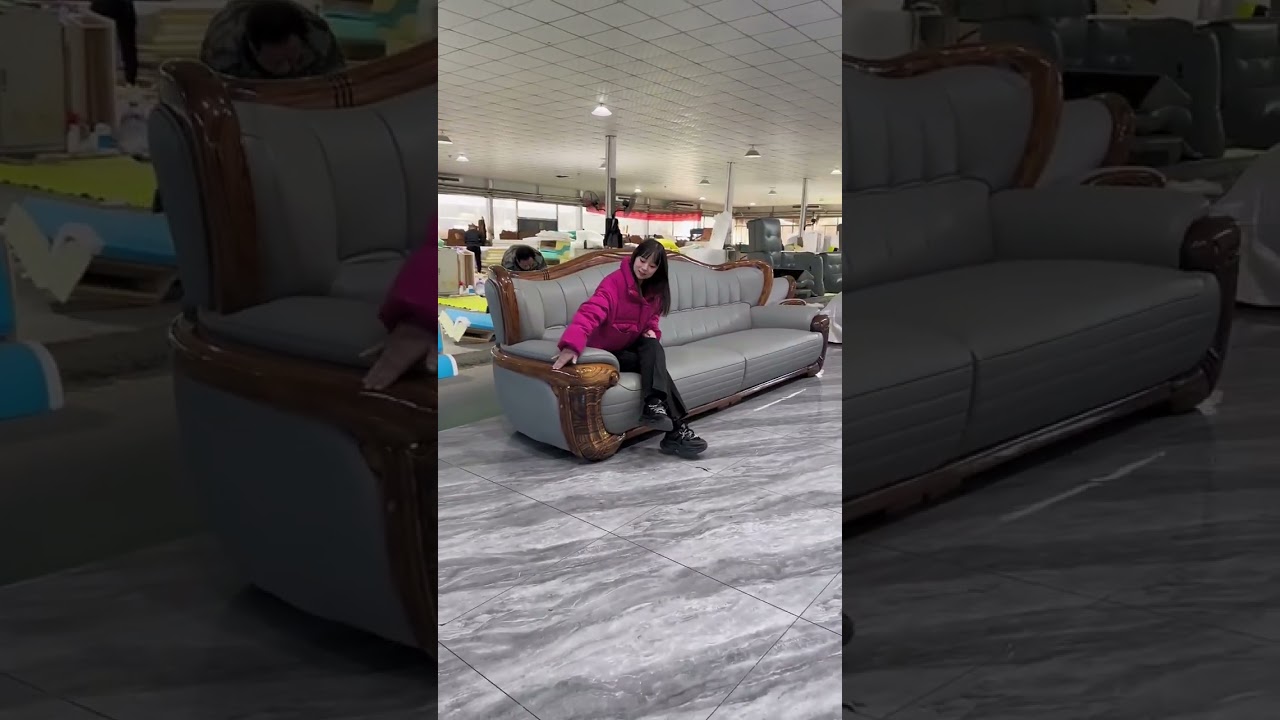 Solid wooden sofa new design. 