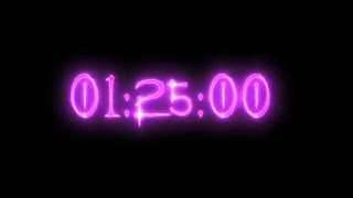 Purple neon vampire timer 1 hour 25 minutes countdown