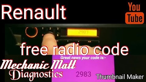 Free Renault radio code