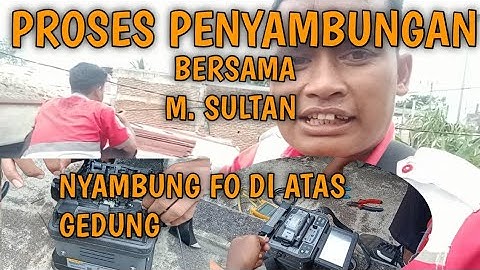 penyambungan kabel optik 2023  | nyambung di atas rumah orang