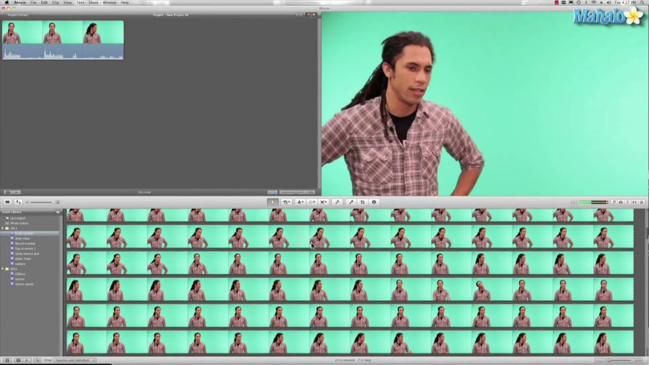 can you use green screen on imovie