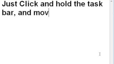 How to move your task bar