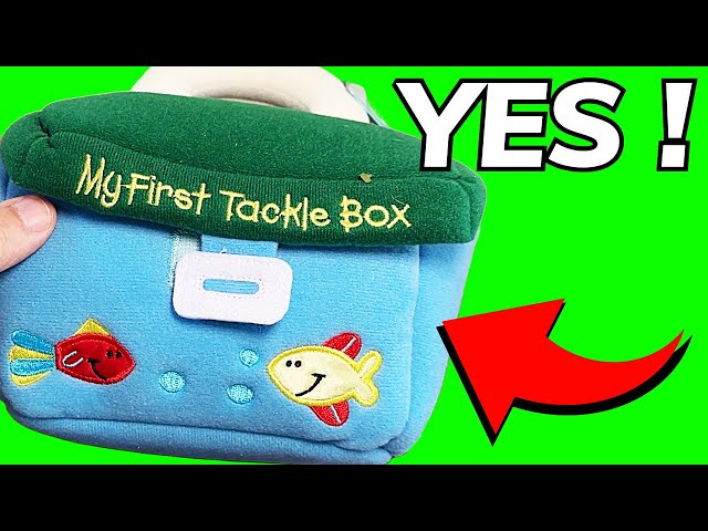 My First Tackle Box 5-Piece Plush Playset with Rattle, Squeaker and Crinkle  Plush Toys, Sensory Toy 