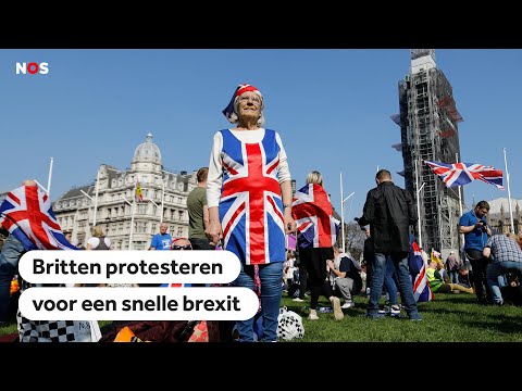 LIVE: Britten demonstreren voor spoedige brexit