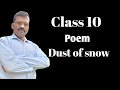 Class 10poemdust of snowin hindifirst flight teaching education english