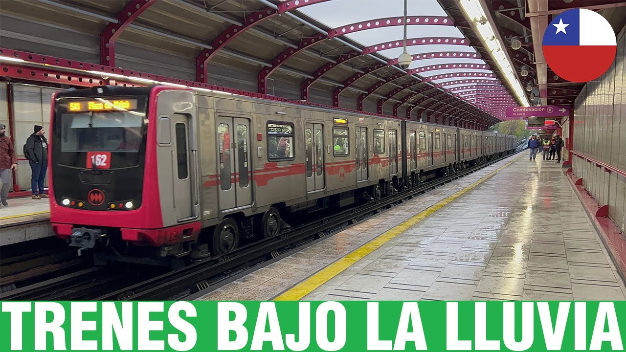 Metro De Santiago | Trenes de L5 vs La Lluvia