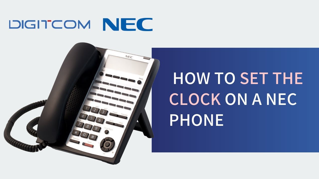 NEC Phone System: How to set the clock on a NEC phone - YouTube