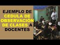 Soy docente ejemplo de cedula de observacin de clases a docentes