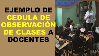 Soy Docente: EJEMPLO DE CEDULA DE OBSERVACIÓN DE CLASES A DOCENTES by Soy Docente 31,166 views 9 days ago 14 minutes, 26 seconds