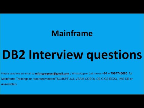 Mainframe DB2 Interview Questions