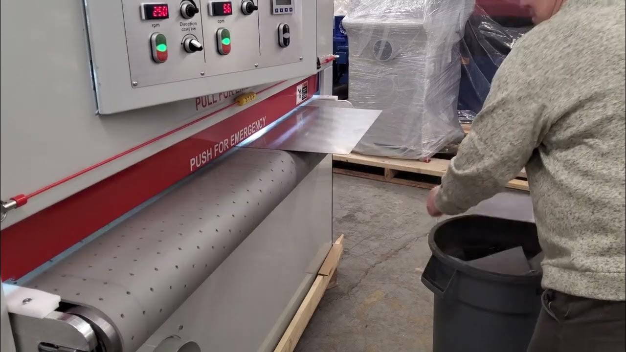 Apex Machine Group 2DD1600 deburring / surface prep for paint machine