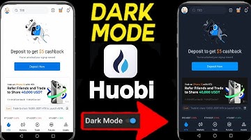 How to enable dark mode on huobi account||Disable light mode on huobi account||Unique tech 55