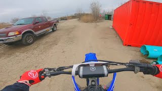 YZ250F In MUDDY Construction Zone!