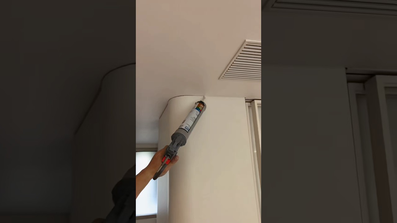 Silicone Sealing Wall–Ceiling Gap | Smooth & So Satisfying ASMR 🔥✨