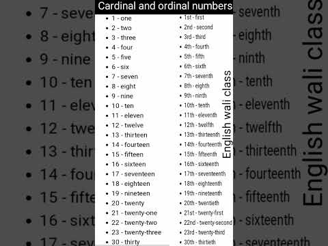 Videó: Mik azok a kardinális sorszámok és névleges számok?
