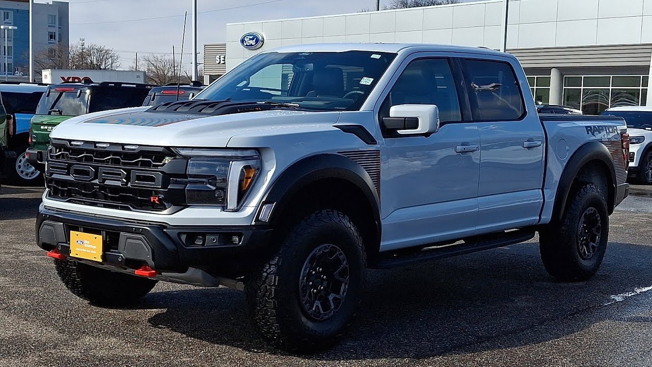 2025 Ford F-150 Raptor R! Space White Metallic in color! Black Bucket ...