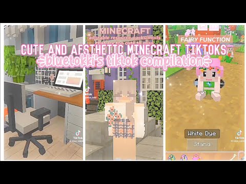 ꒰⁠ cute and aesthetic Minecraft TikToks ꒱⁠˖⁠♡ bluetokki's tiktok compilation 🎀🌷