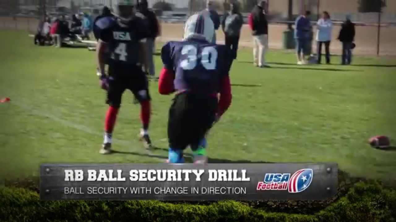 Ball security drill Running backs YouTube